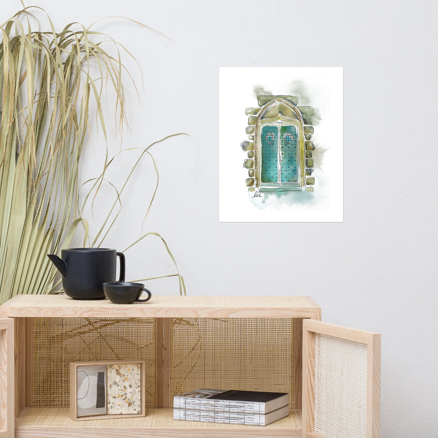Porte du Chateau de Pompadour Watercolor - Poster