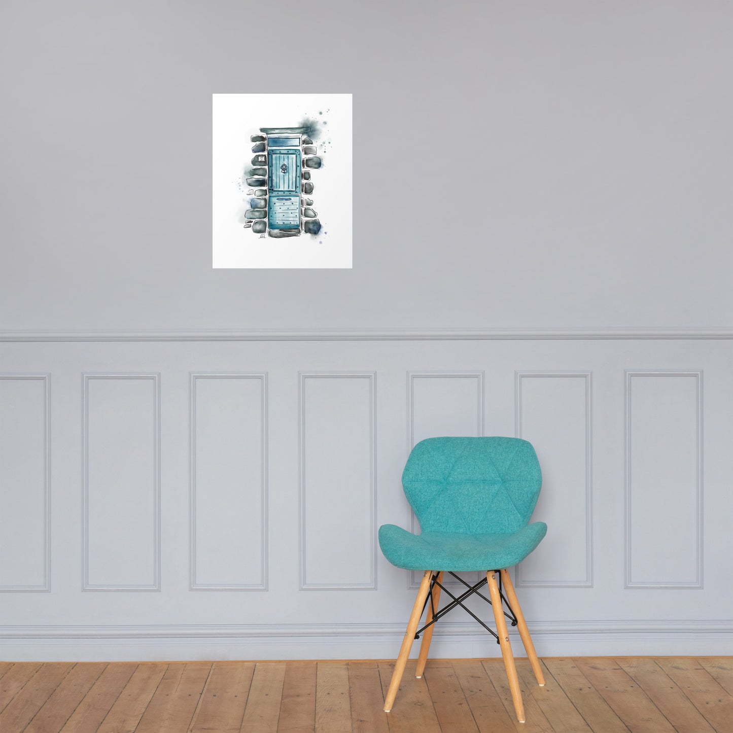 The Lucky Door - French Watercolor - Poster