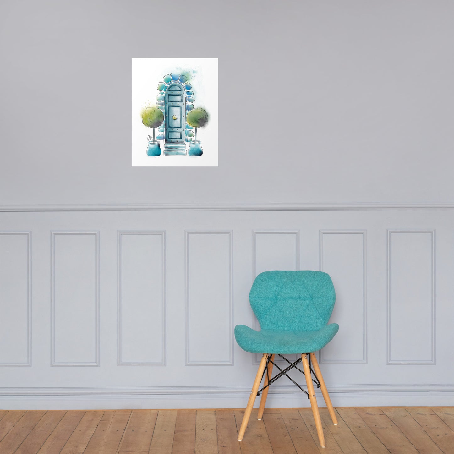 The Topiary - French Watercolor - Poster