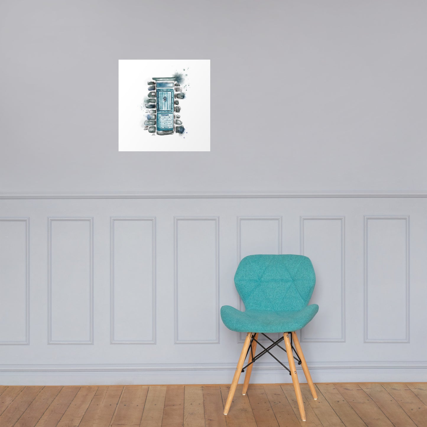The Lucky Door - French Watercolor - Poster