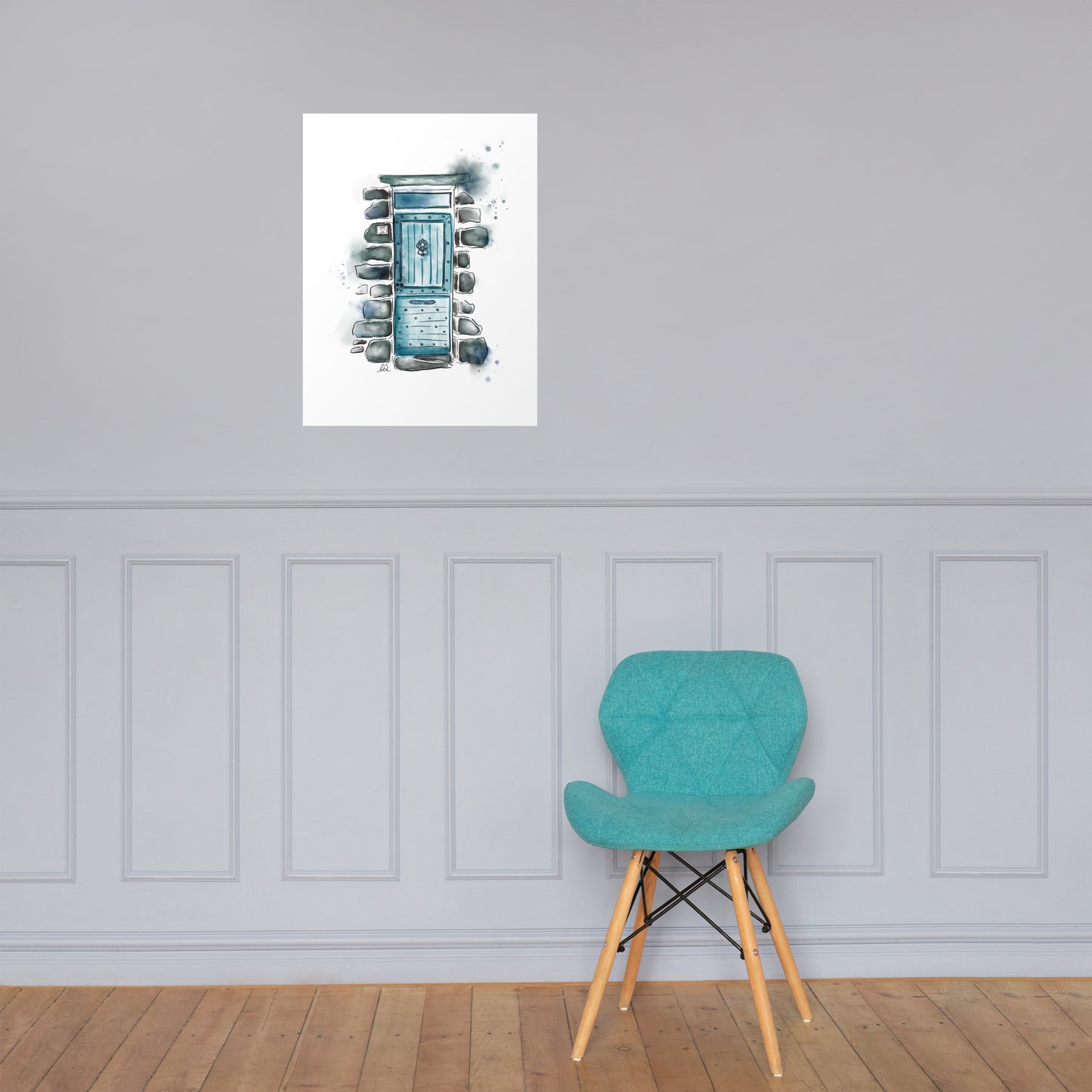 The Lucky Door - French Watercolor - Poster