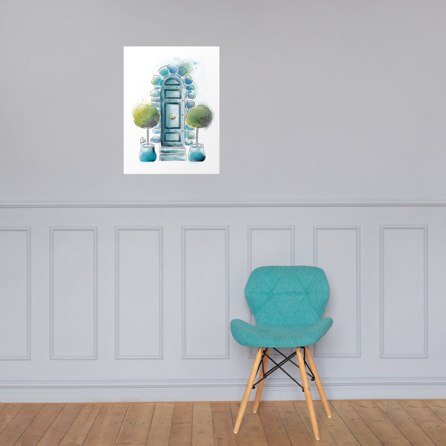 The Topiary - French Watercolor - Poster
