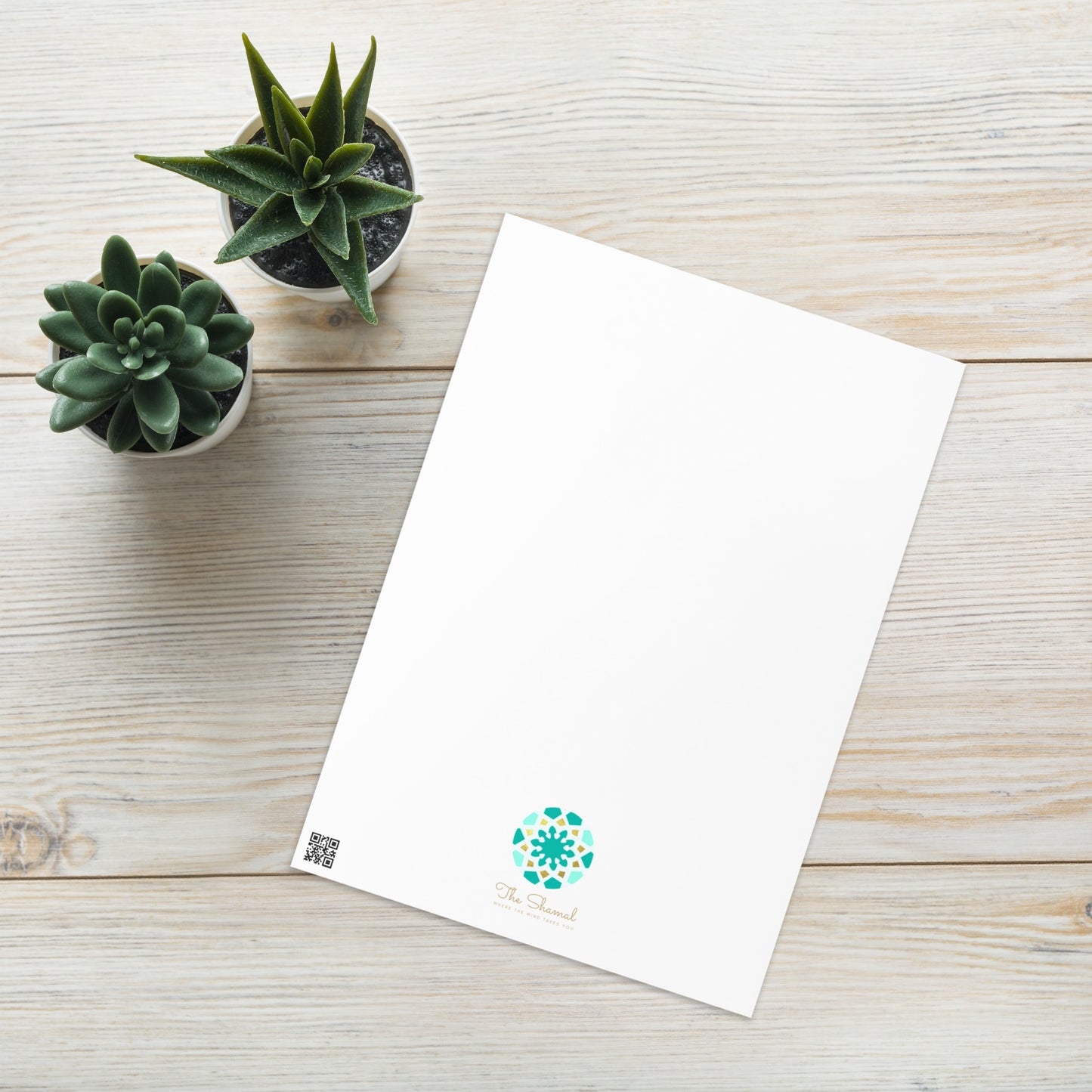 Greeting Card - Mandala in Green and Gold