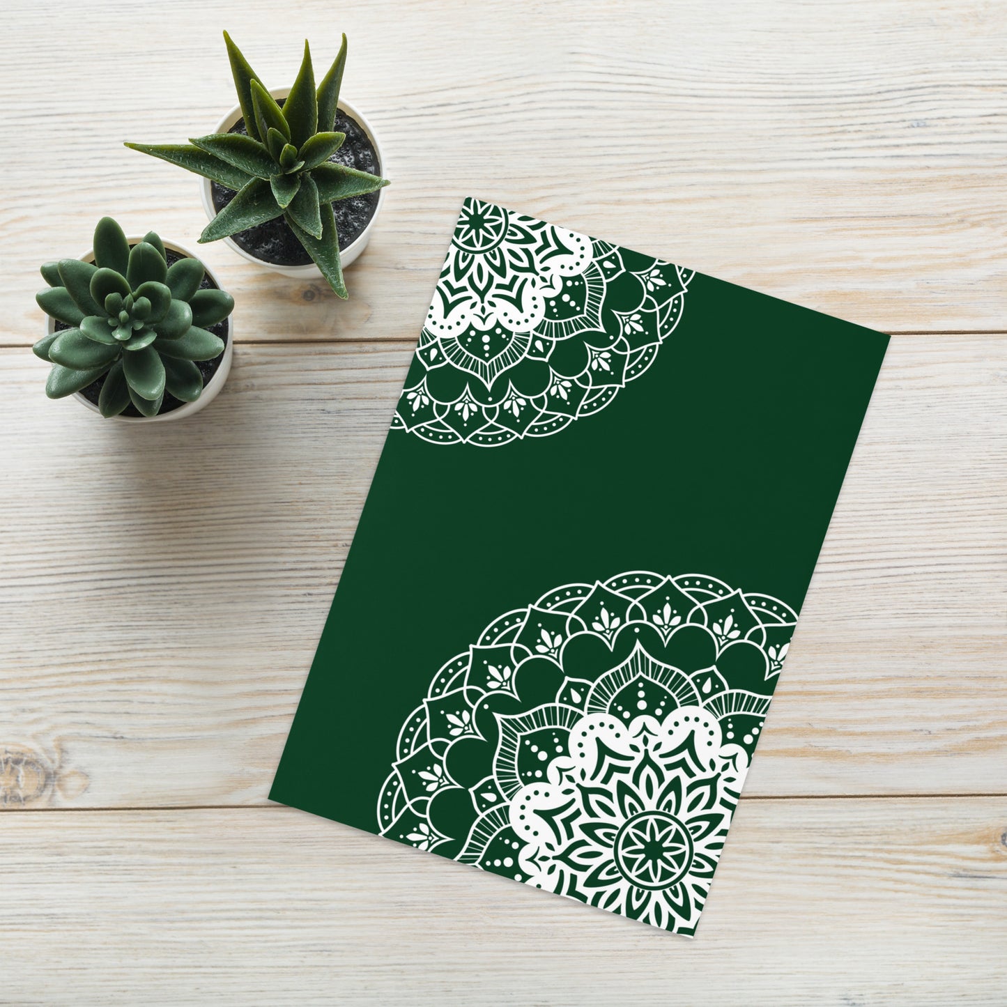 Saudi National Day Green and White Greeting card