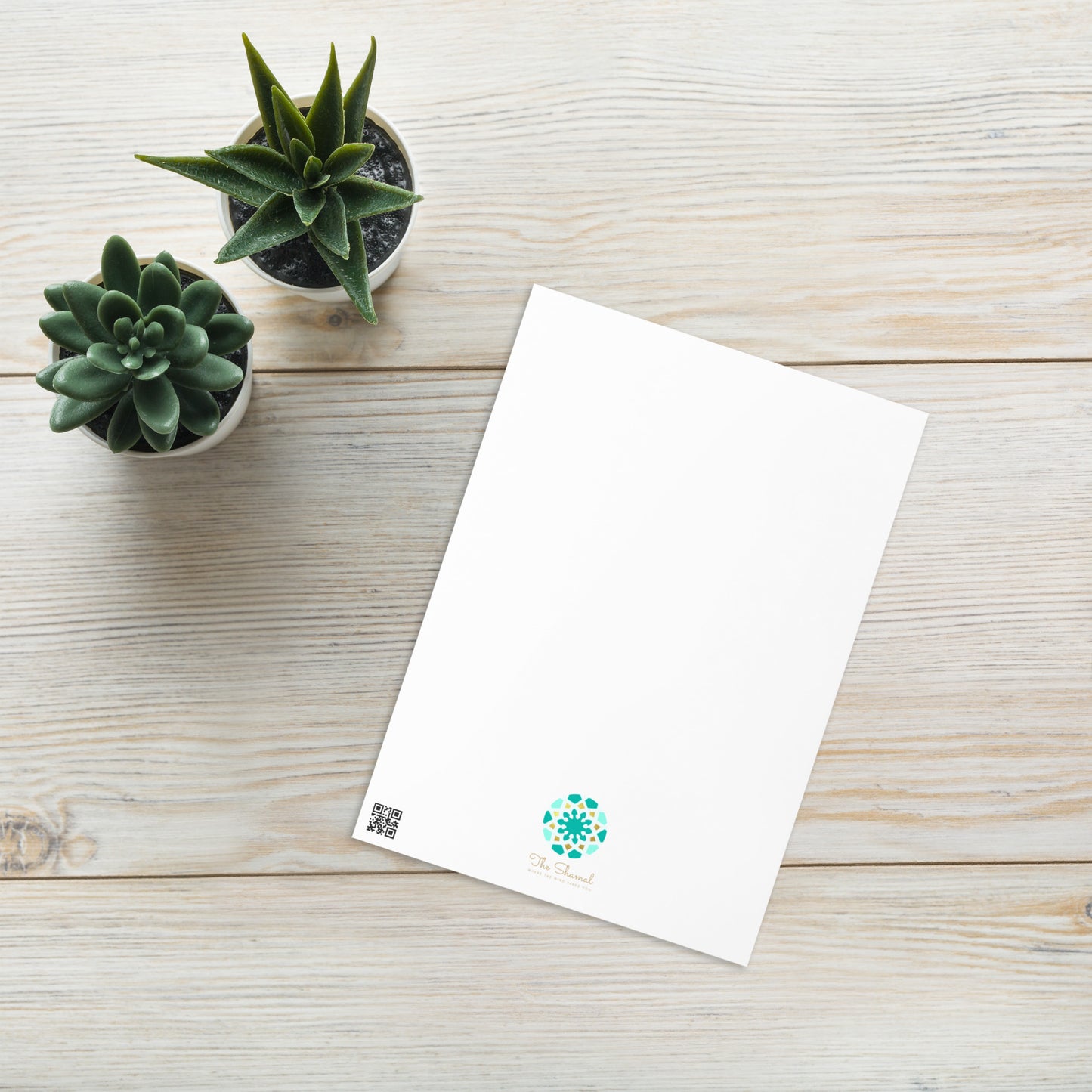 Saudi National Day Green and White Greeting card