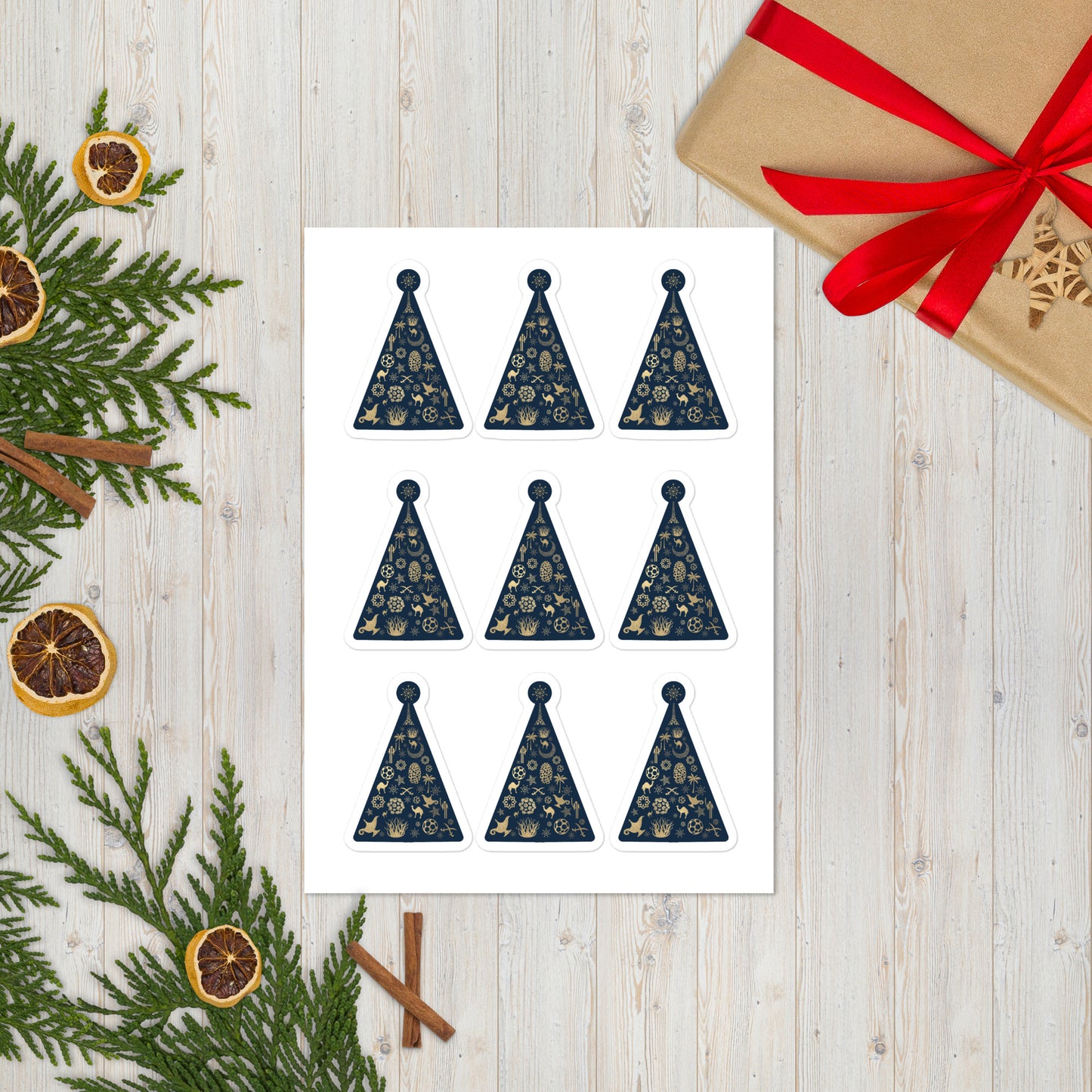 KAUST & Saudi inspired Chrsitmas Tree Sticker sheet