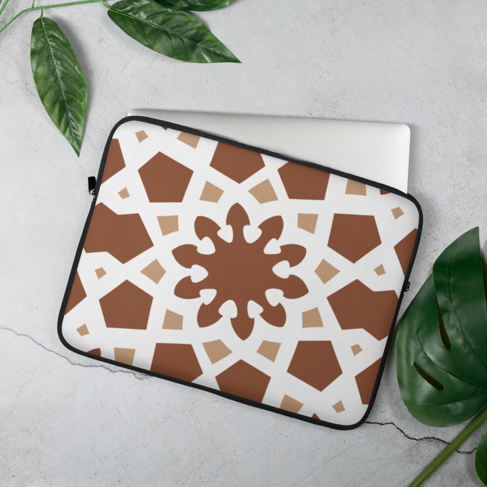 Laptop Sleeve - Arabesque Boho Chocolate