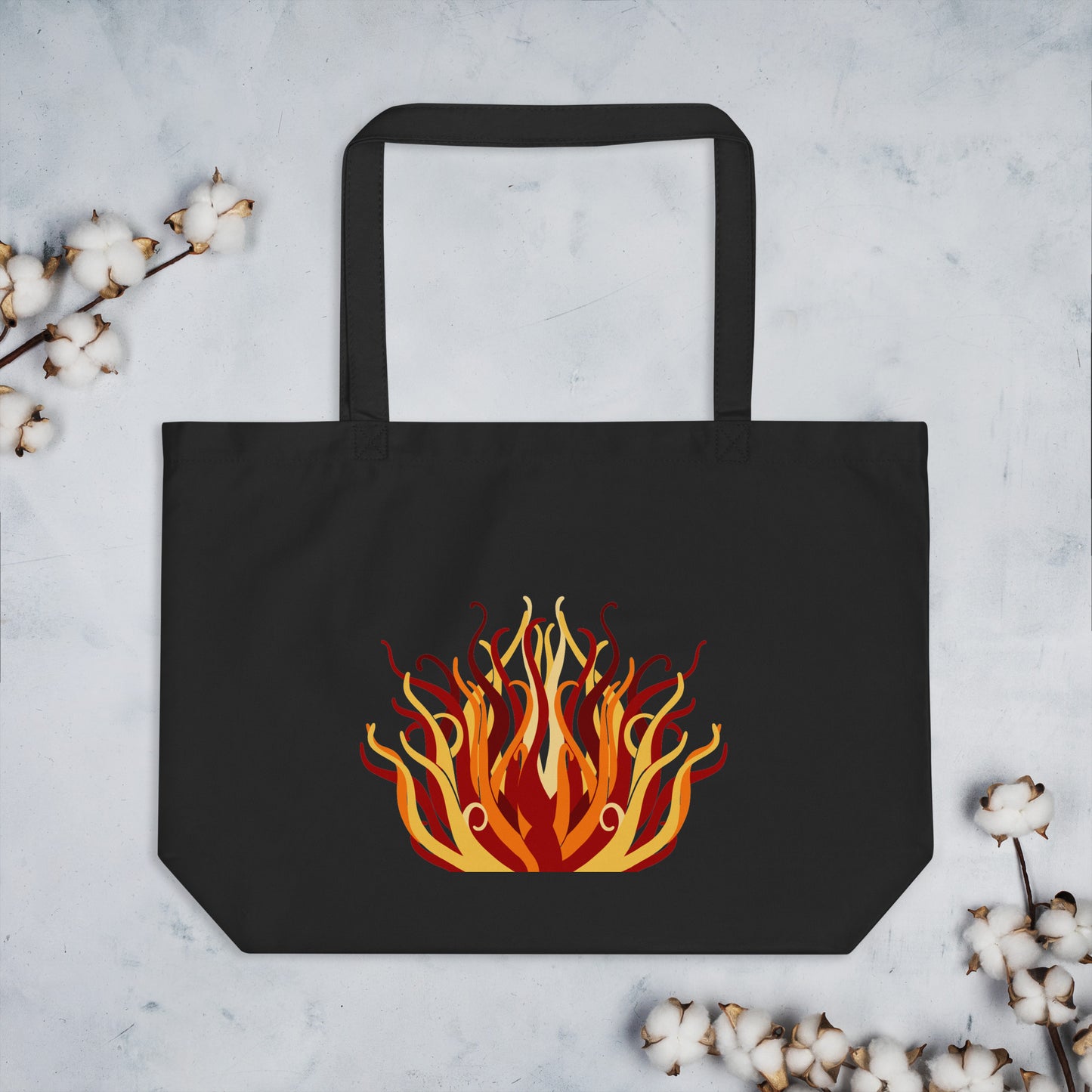 Large organic tote bag - King Abdullah Monument Fountain 🍃