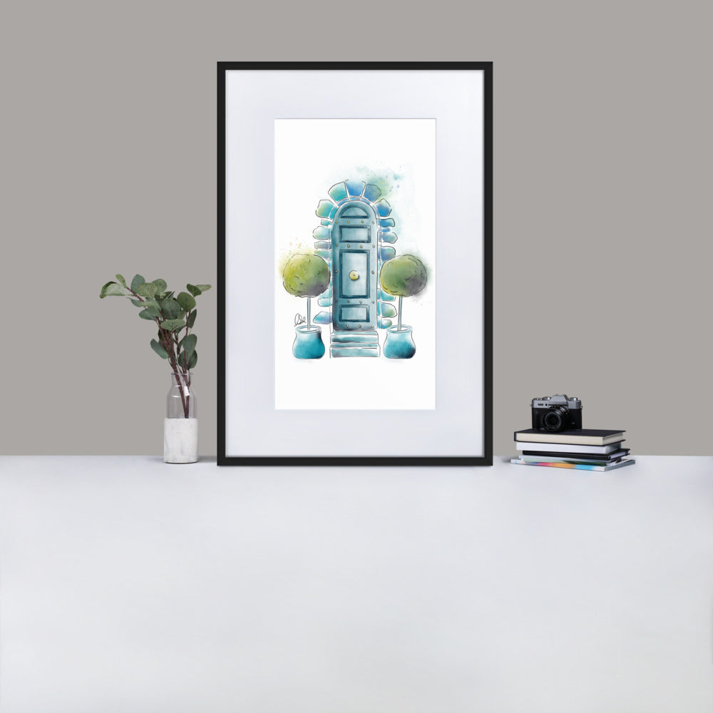 The Topiary - French Watercolor - Matte Paper Framed Poster With Mat