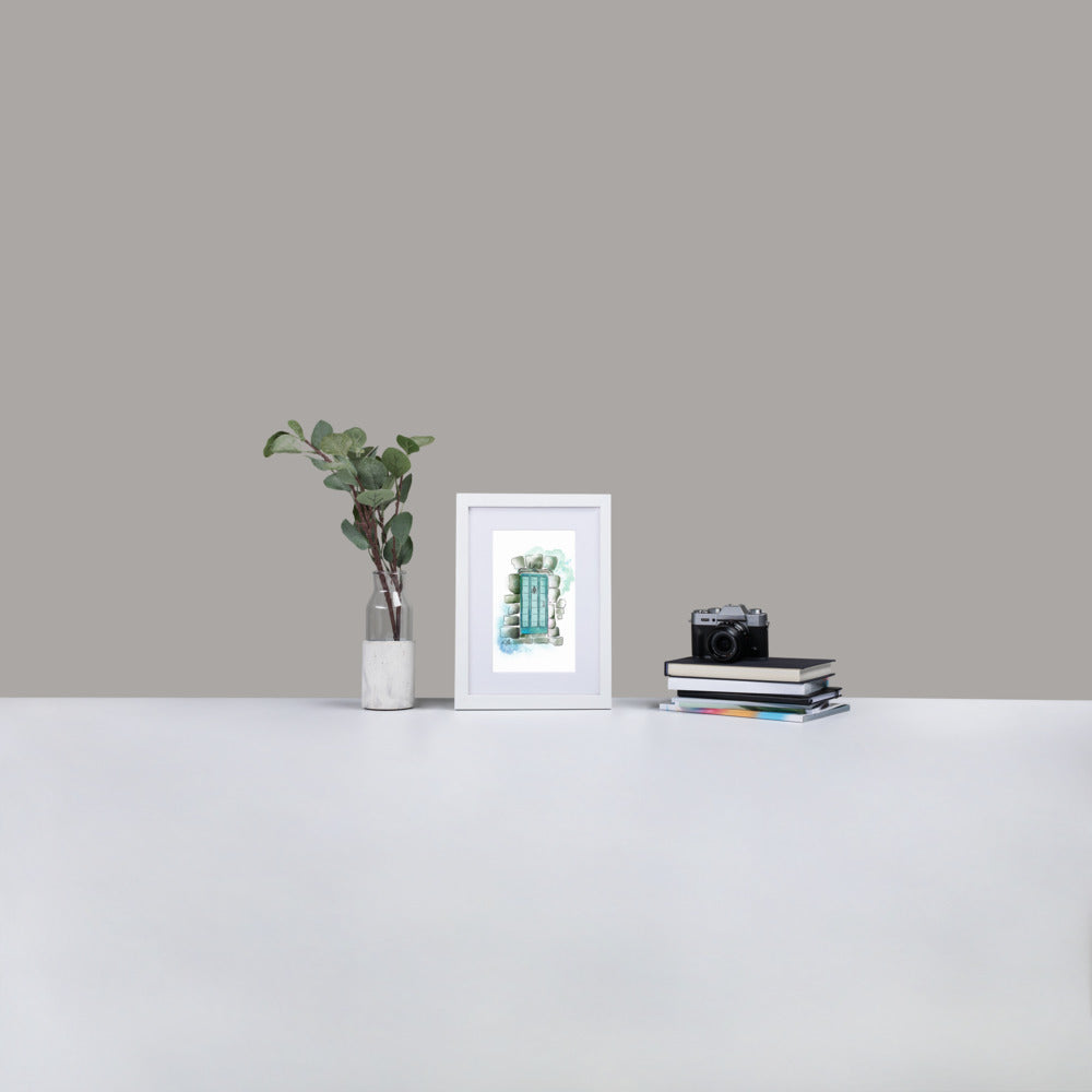 The Poets Door - French Watercolor - Matte Paper Framed Poster With Mat