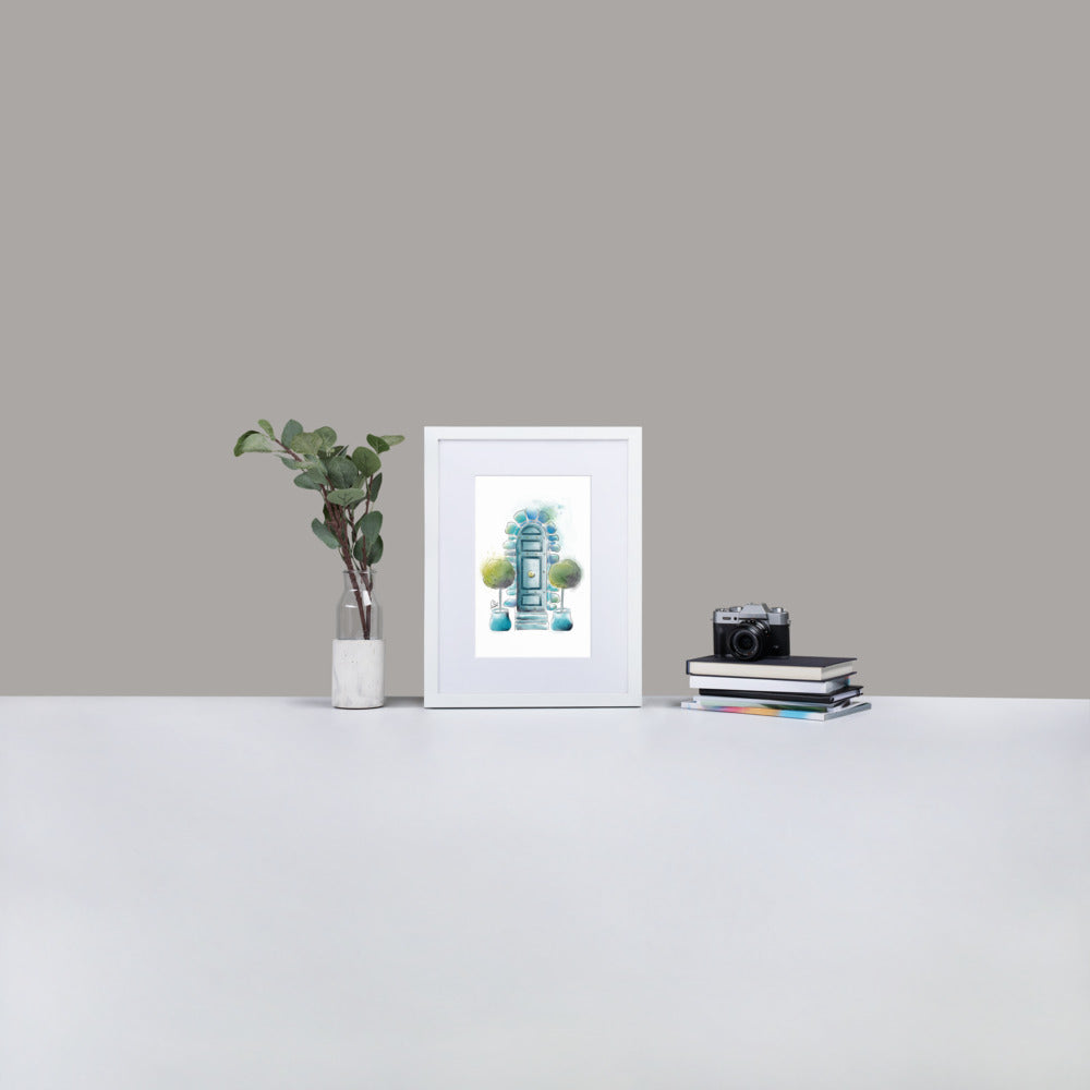 The Topiary - French Watercolor - Matte Paper Framed Poster With Mat