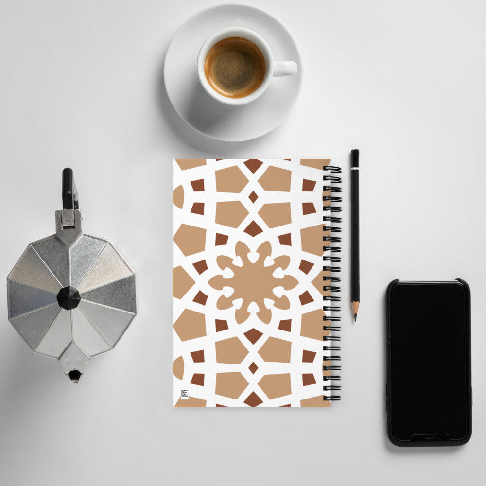 Spiral notebook - Arabesque Boho - Tan