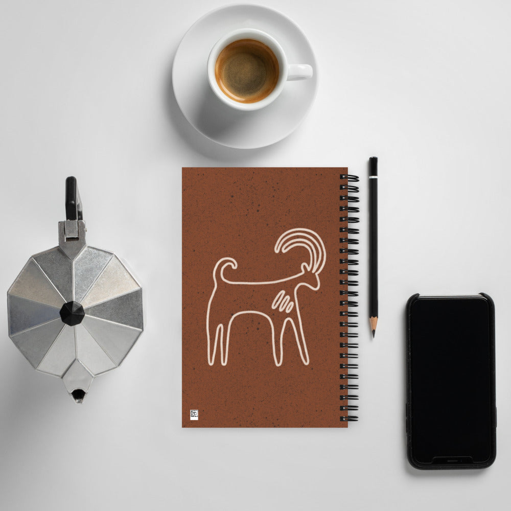 Spiral notebook - Petroglyphs - Nubian Ibex