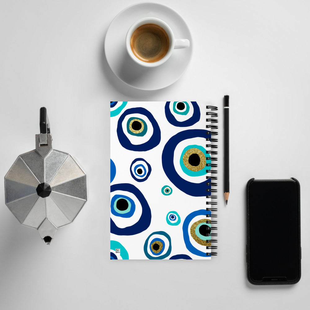 Spiral notebook - Nazar Evil Eye Amulet