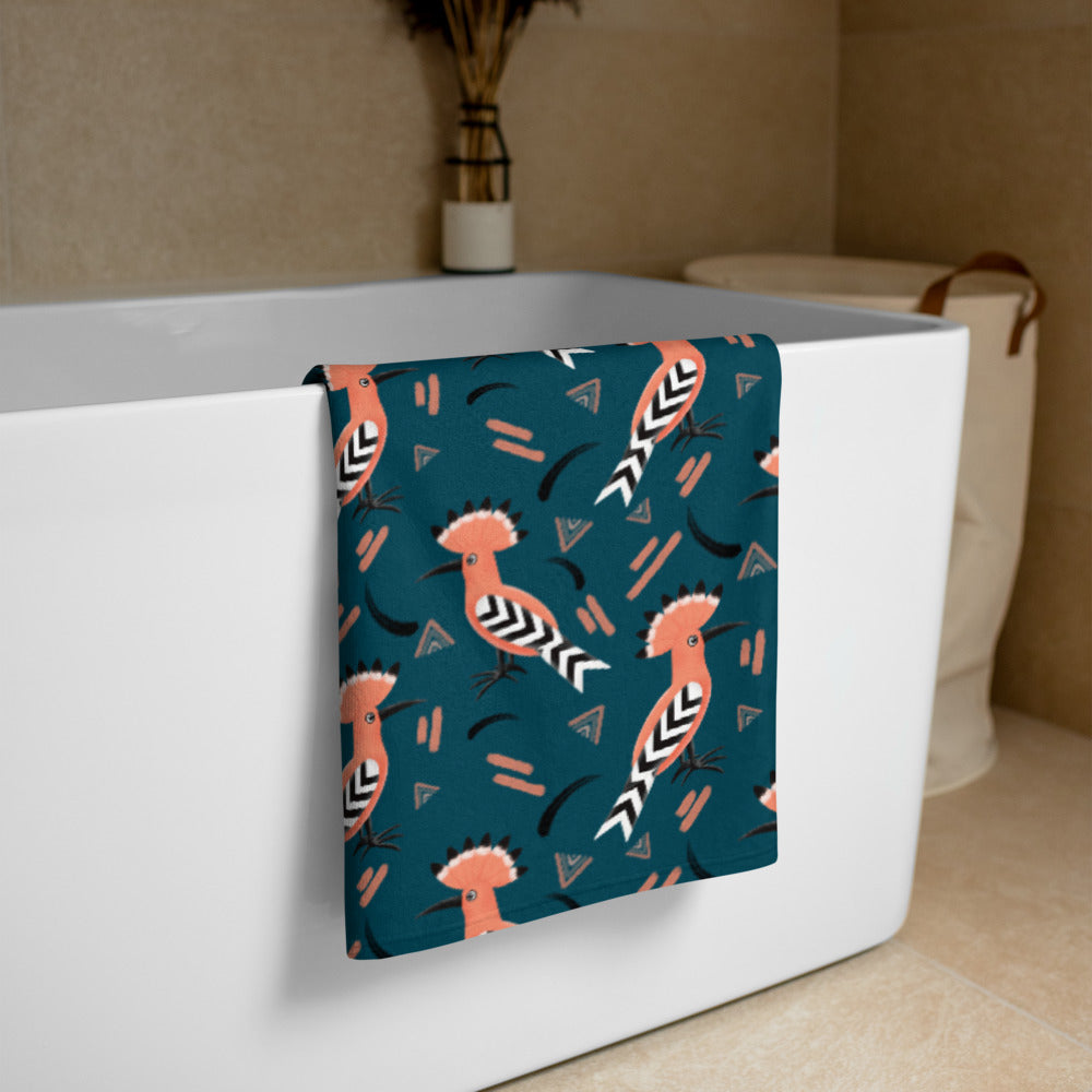 Towel - Hoopoe Bird Pattern