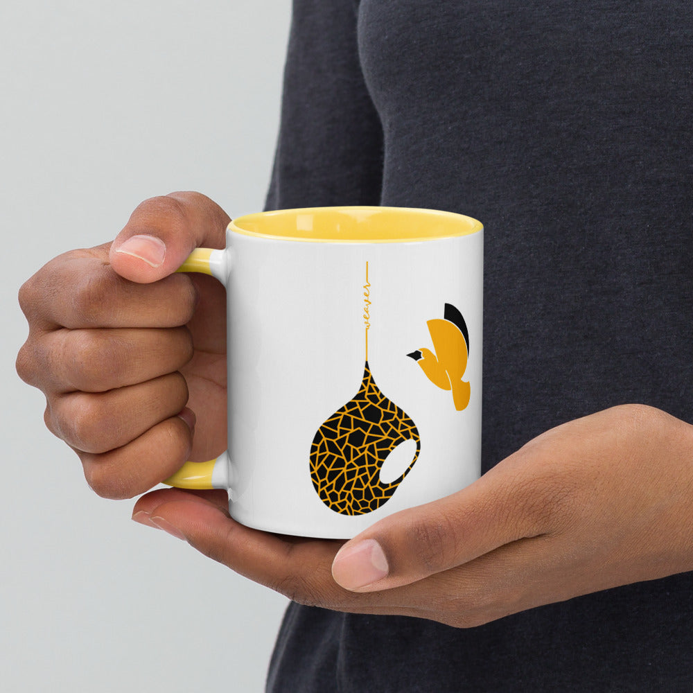 Mug with Color Inside - Ruppell's Weaver Bird