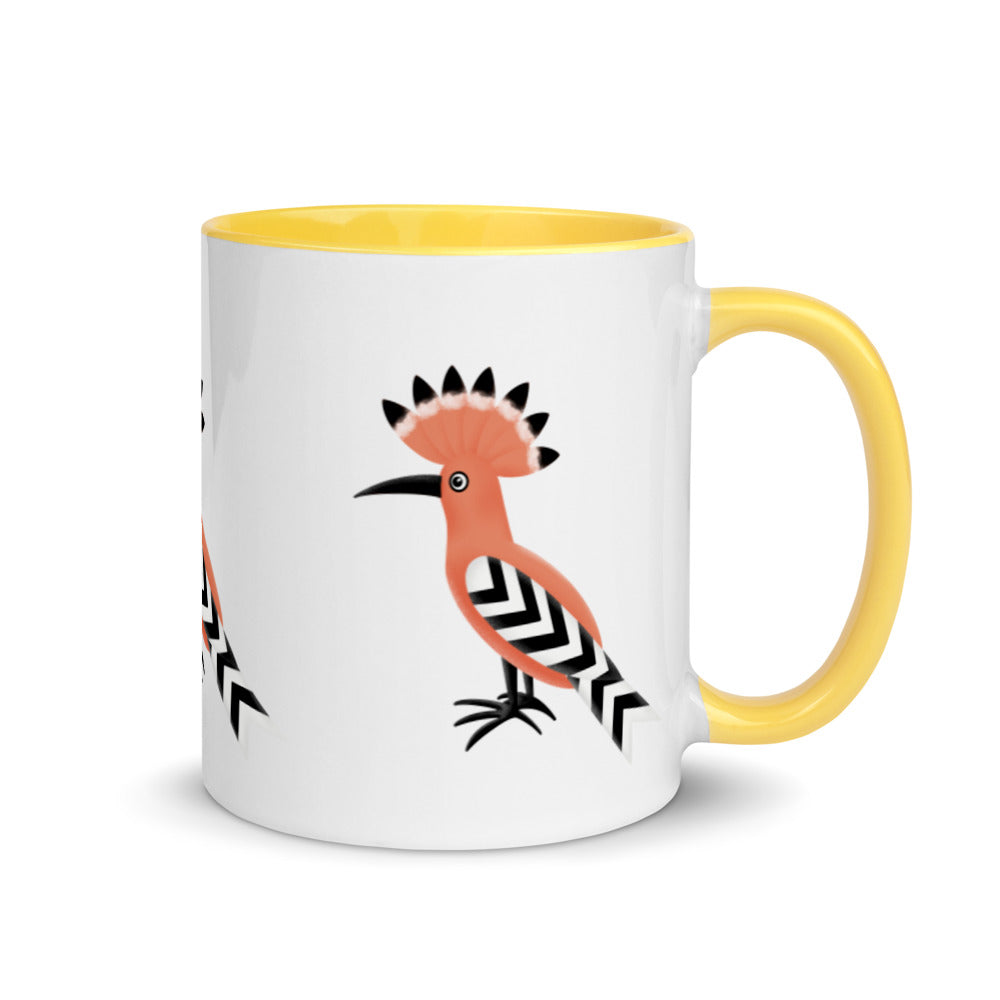 Mug with Color Inside - Hoopoe Bird