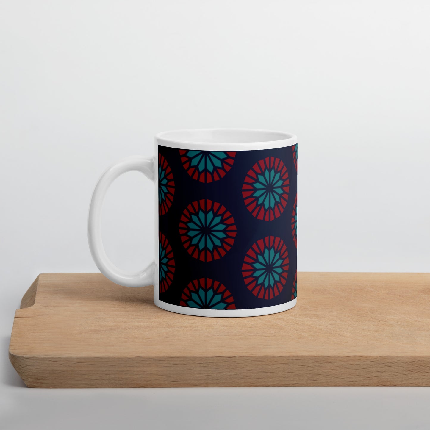 White glossy mug - Geometric Sea Star