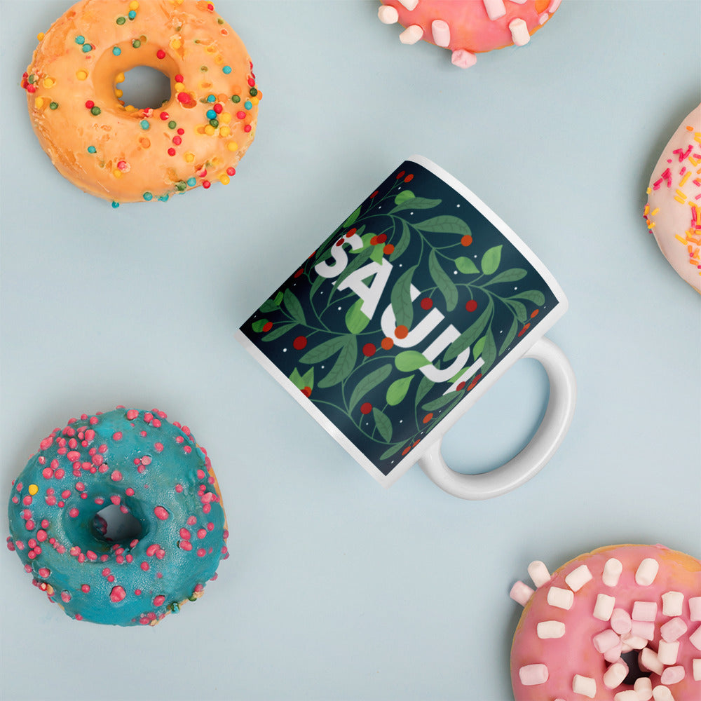 White glossy mug - Saudi Oasis