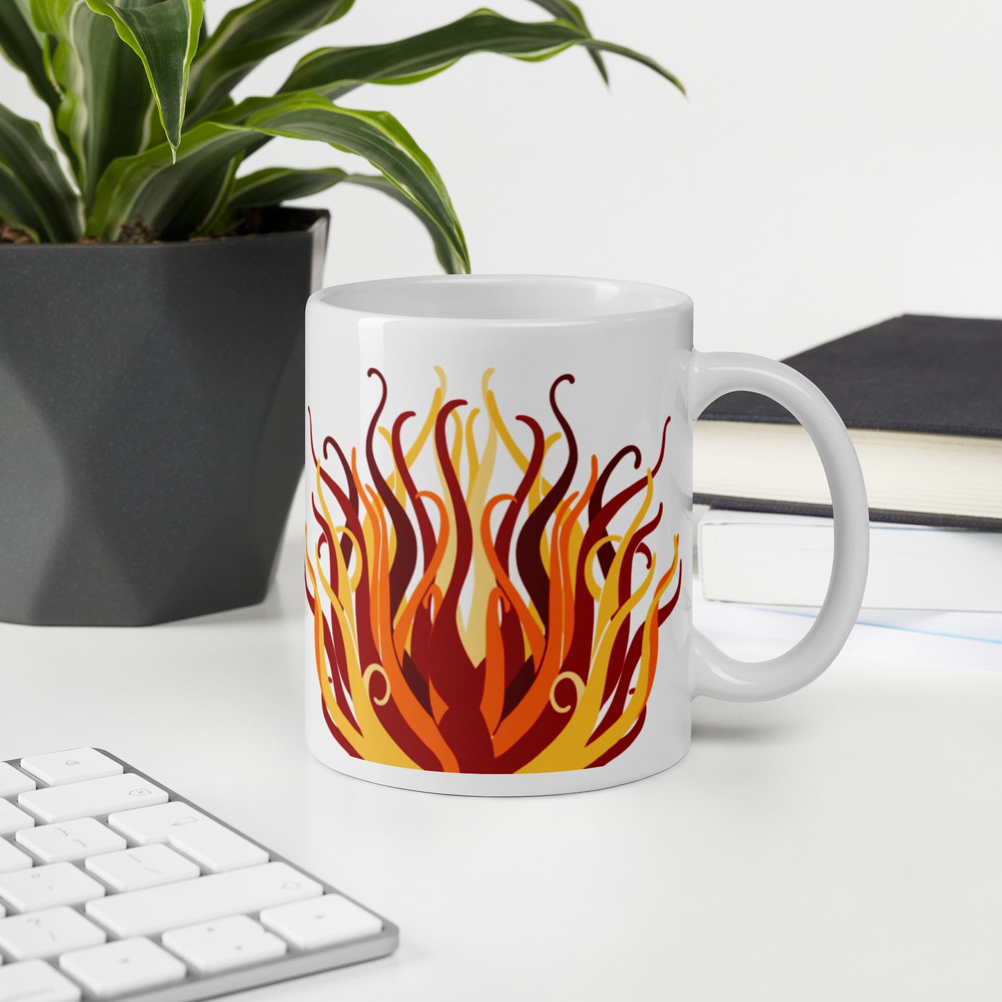 White glossy mug - King Abdullah Monument Fountain KAUST