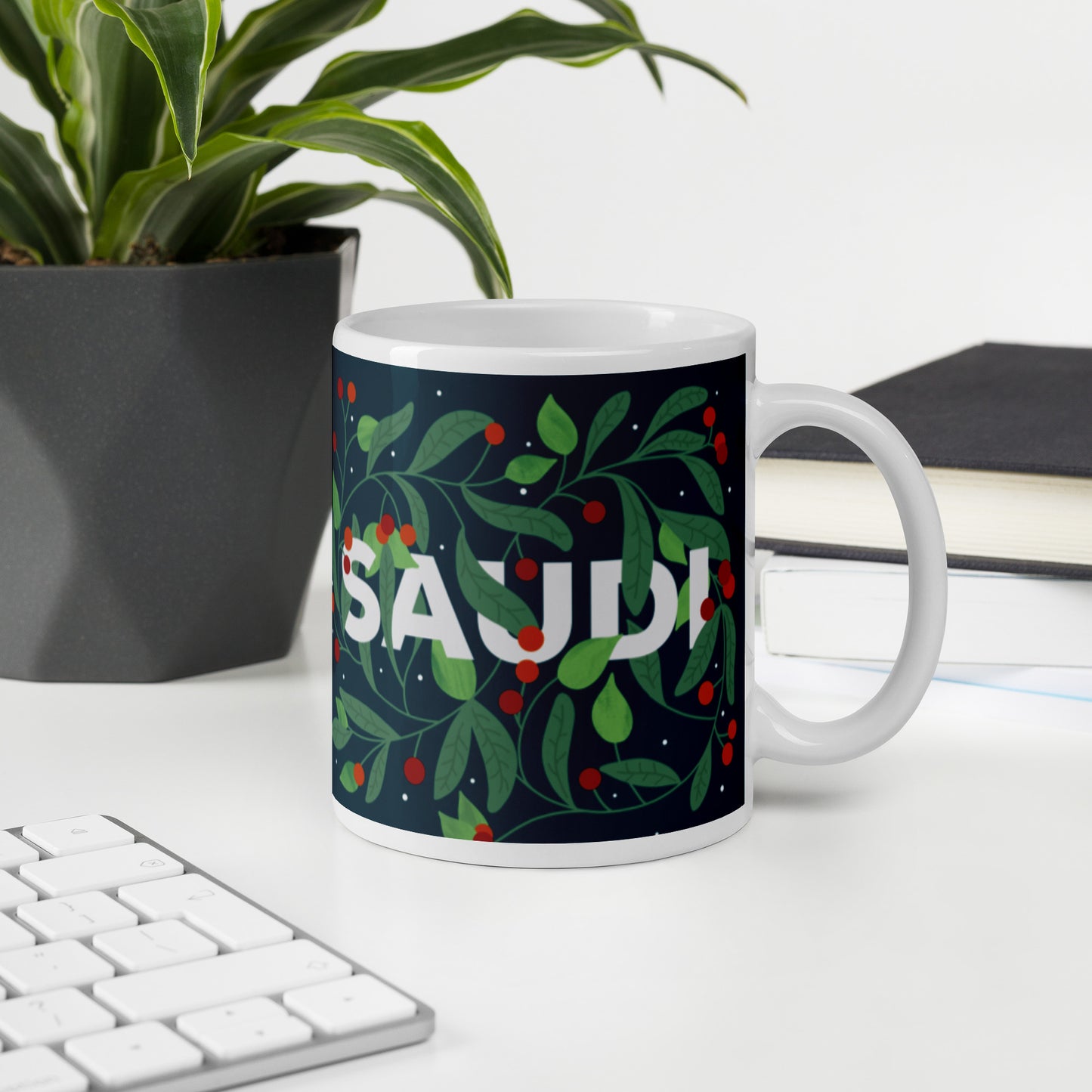 White glossy mug - Saudi Oasis