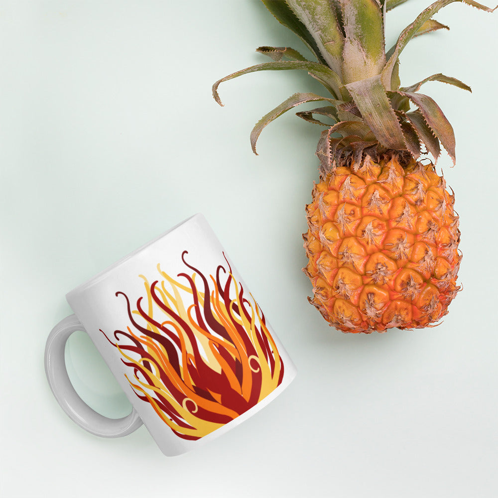 White glossy mug - King Abdullah Monument Fountain KAUST