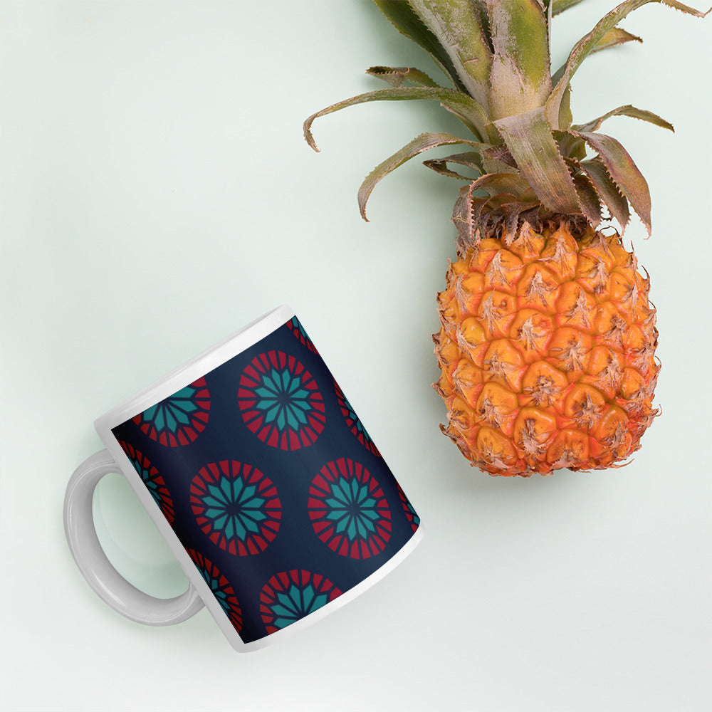 White glossy mug - Geometric Sea Star