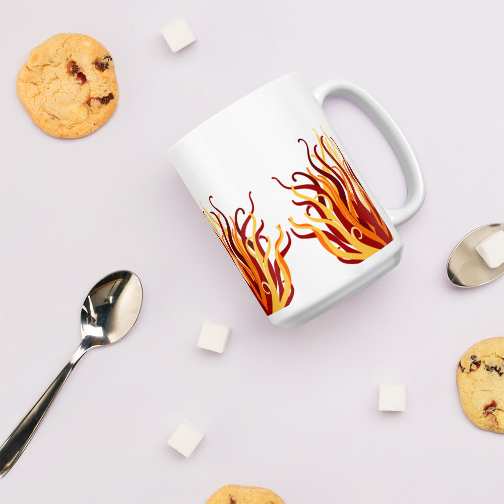 White glossy mug - King Abdullah Monument Fountain KAUST