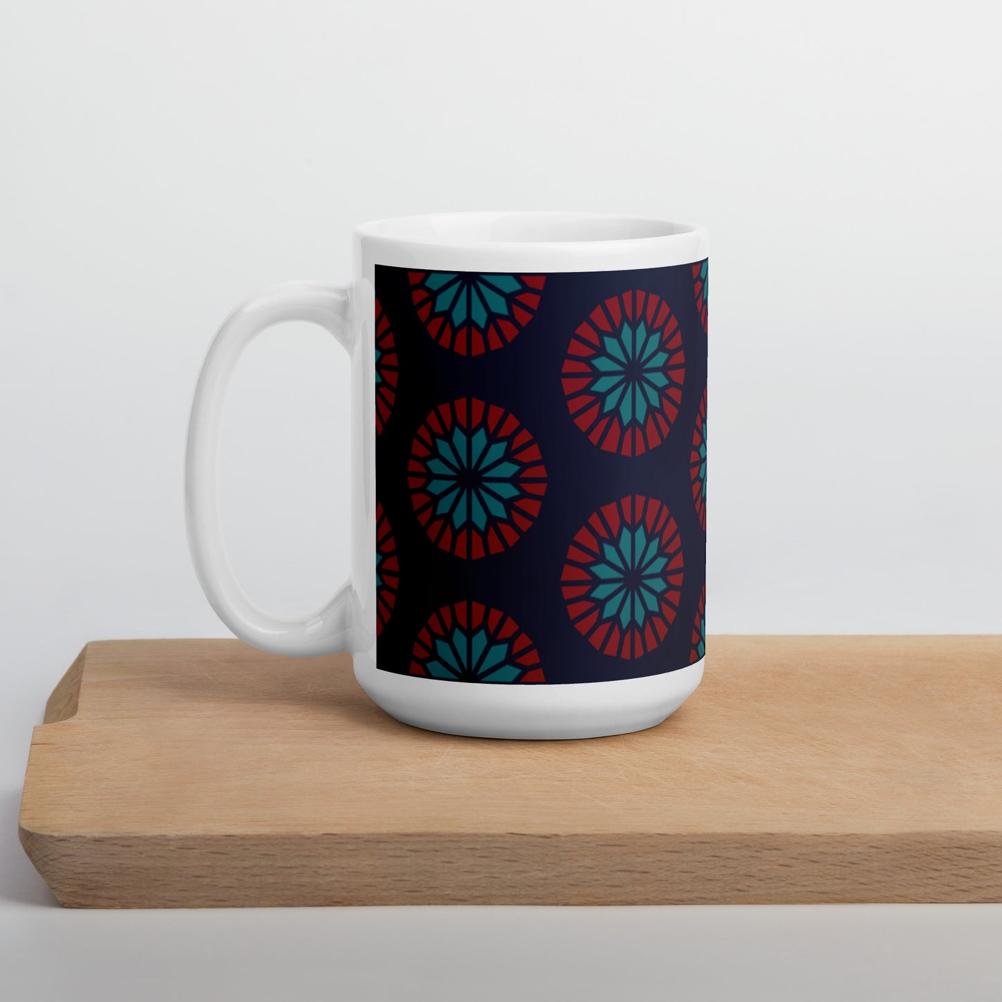 White glossy mug - Geometric Sea Star