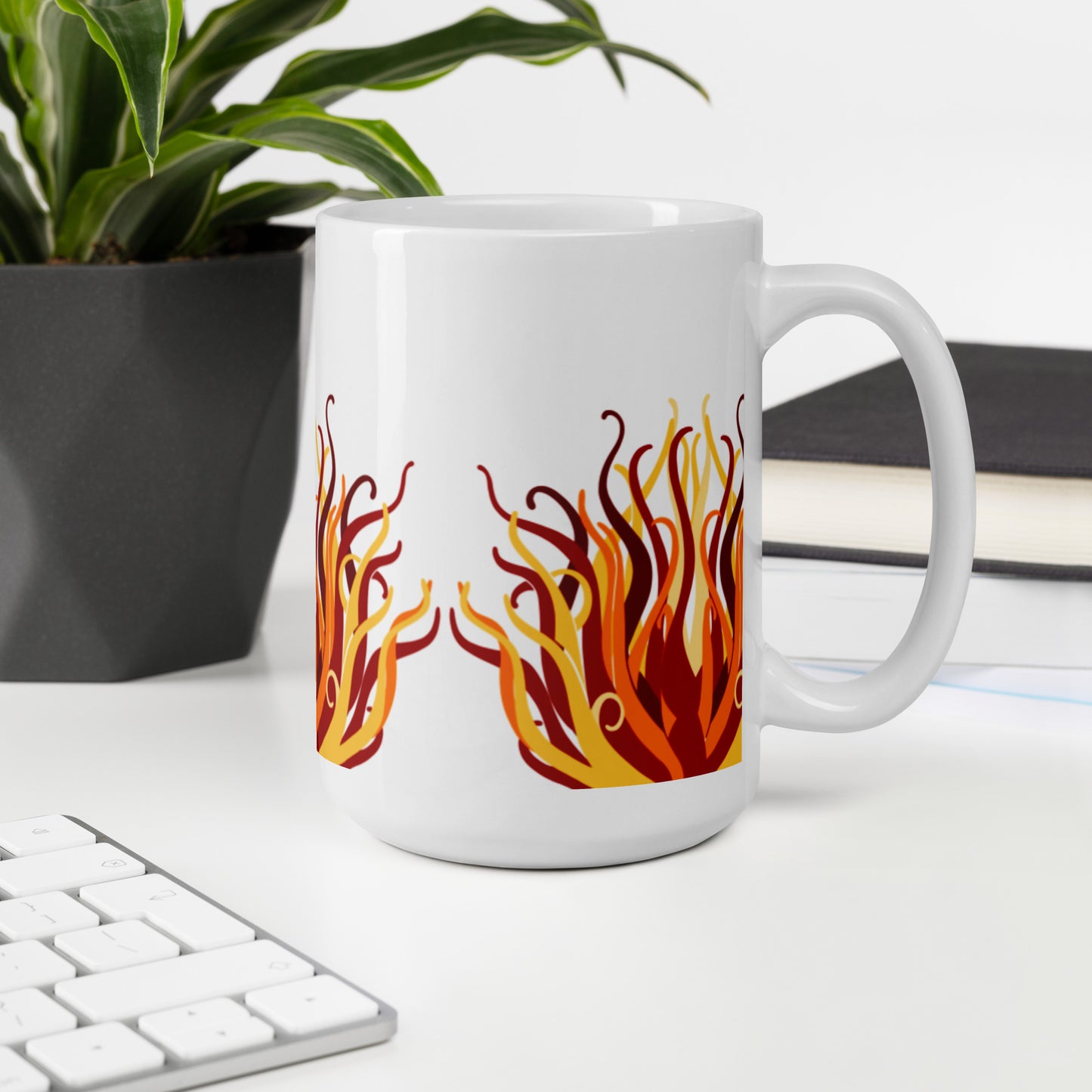 White glossy mug - King Abdullah Monument Fountain KAUST