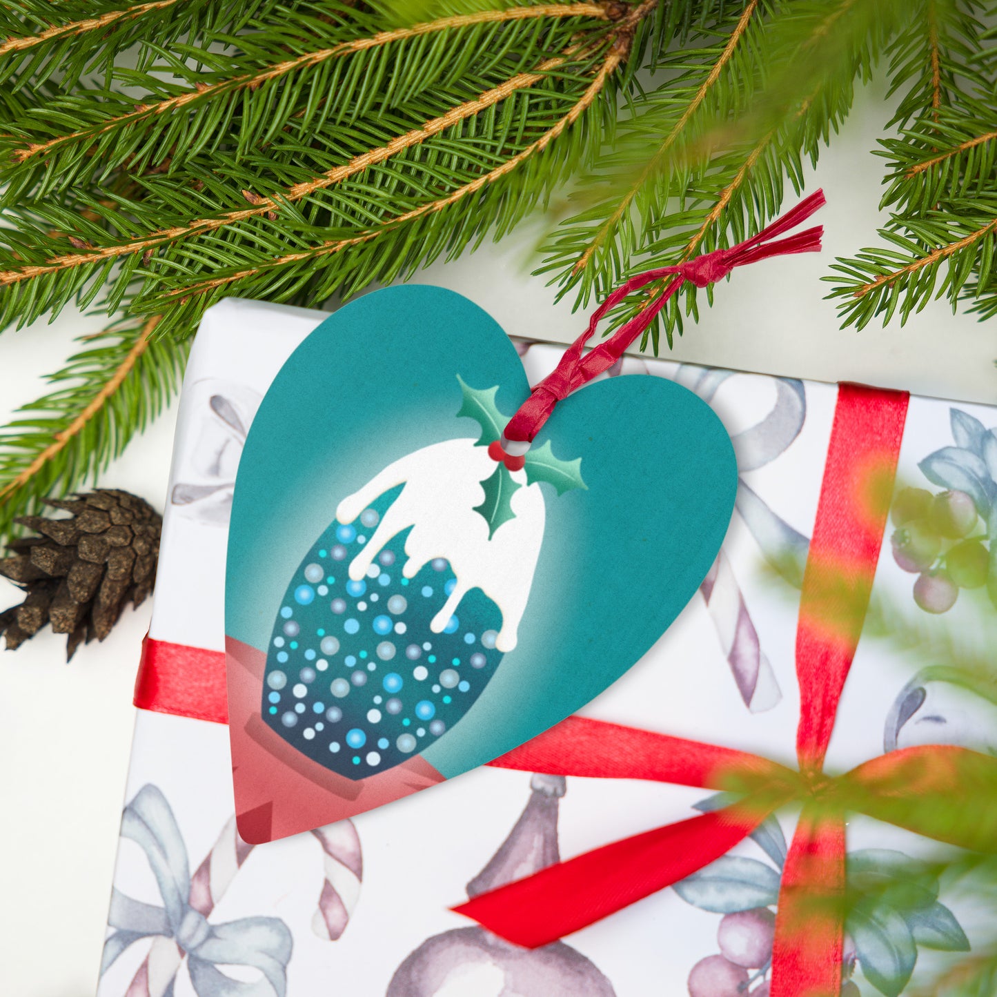 Wooden Holiday Ornaments - King Abdullah Monument Pudding