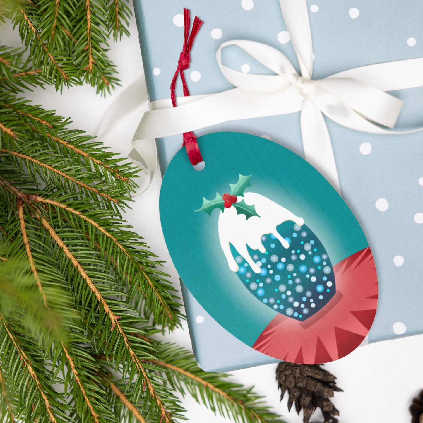 Wooden Holiday Ornaments - King Abdullah Monument Pudding