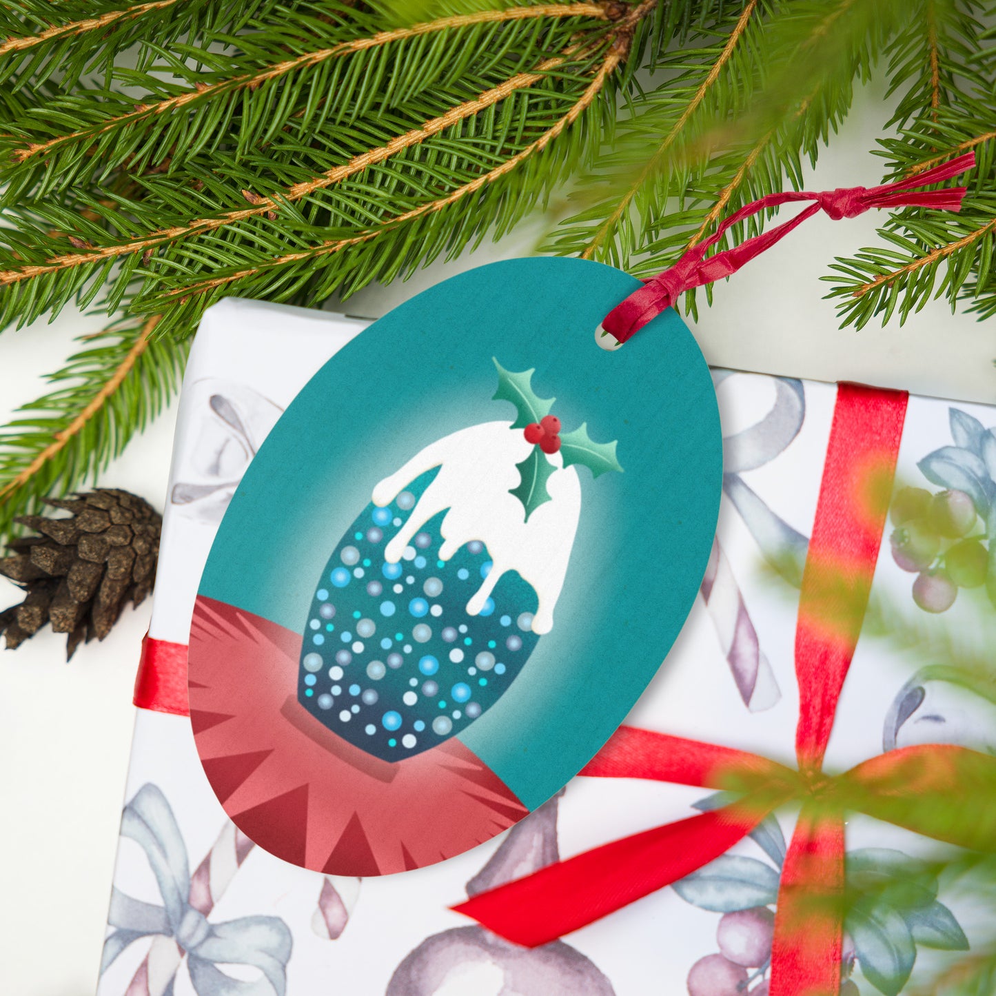 Wooden Holiday Ornaments - King Abdullah Monument Pudding