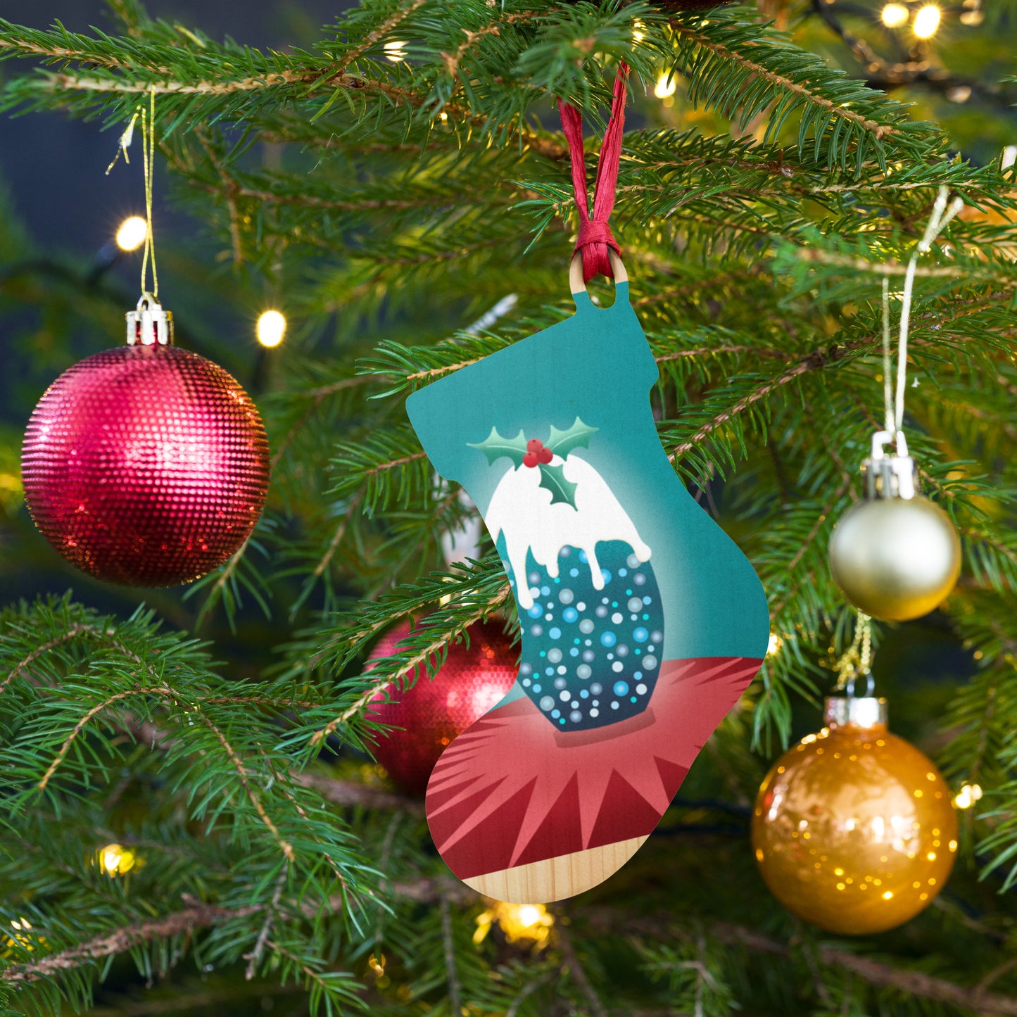 Wooden Holiday Ornaments - King Abdullah Monument Pudding