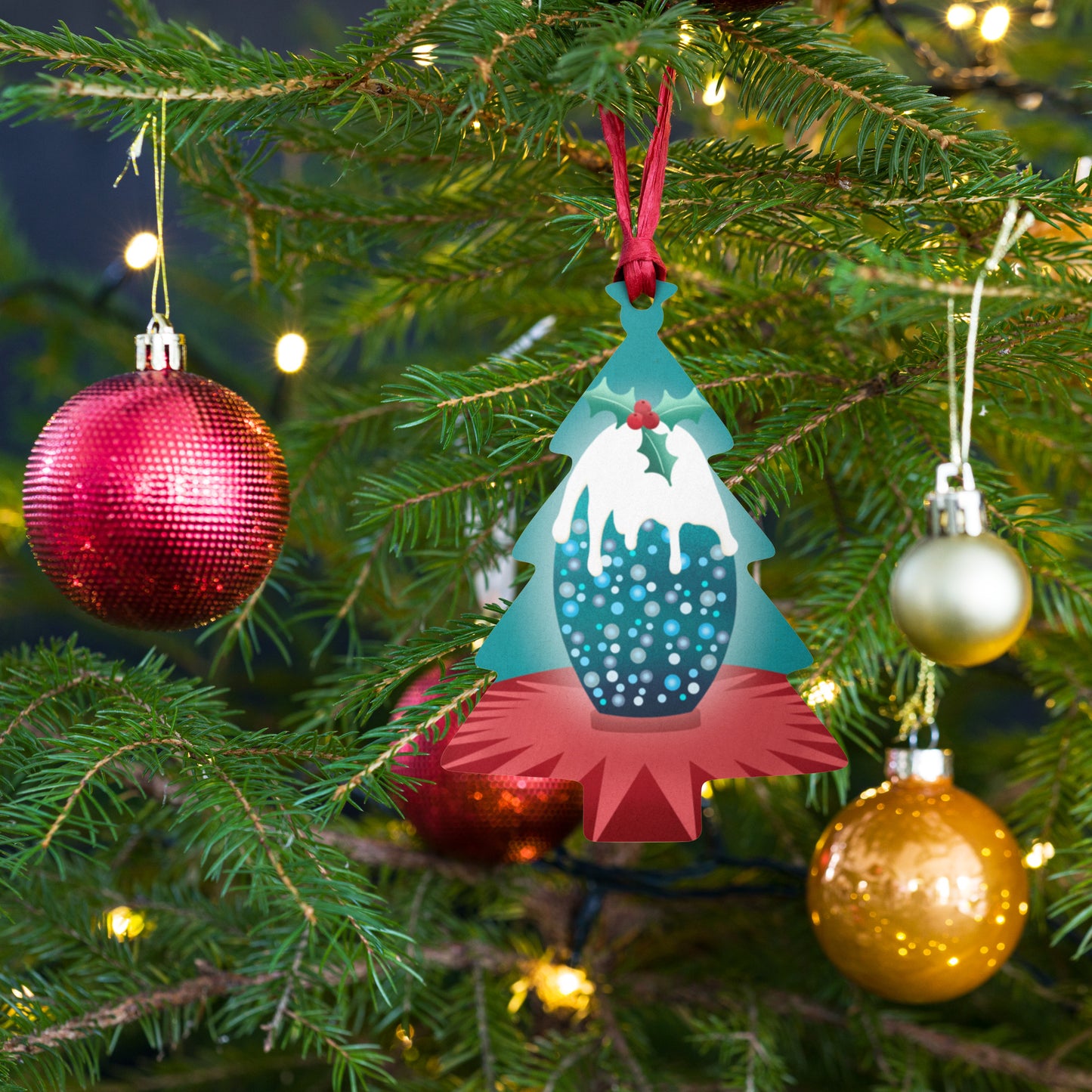 Wooden Holiday Ornaments - King Abdullah Monument Pudding