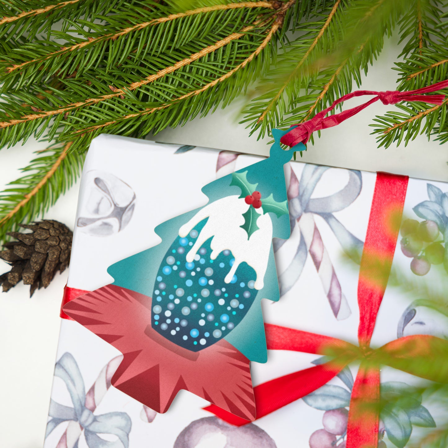 Wooden Holiday Ornaments - King Abdullah Monument Pudding
