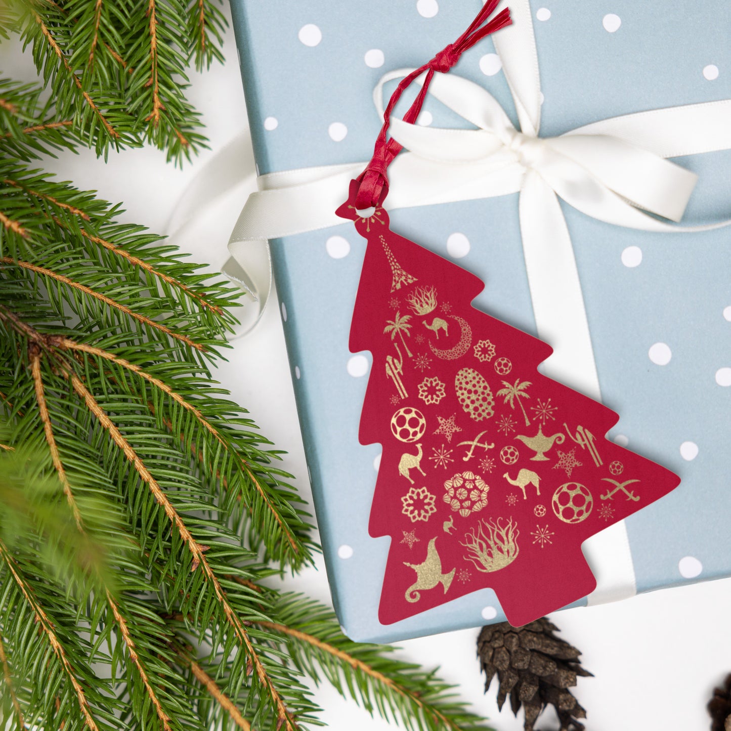 Wooden Holiday Ornaments - KAUST Christmas Tree