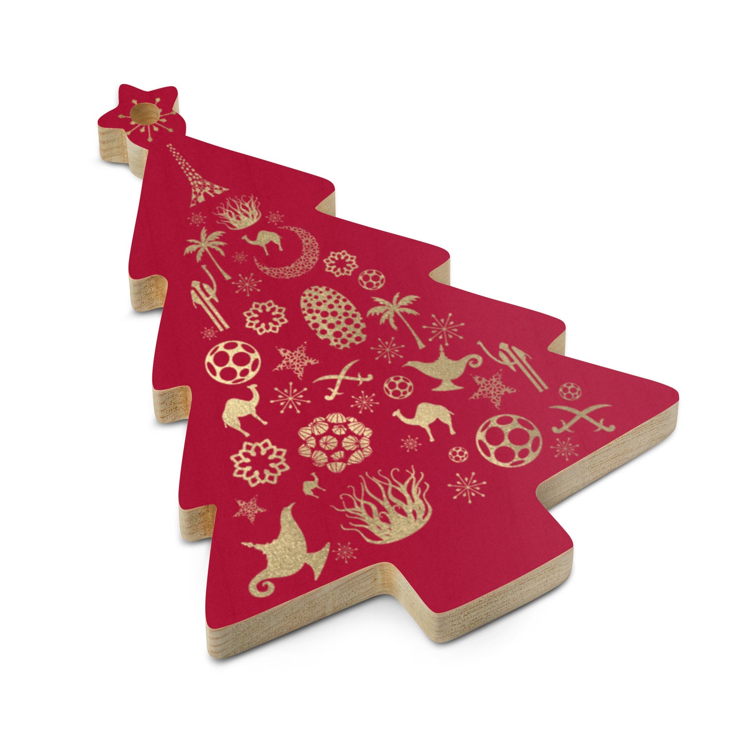 Wooden Holiday Ornaments - KAUST Christmas Tree