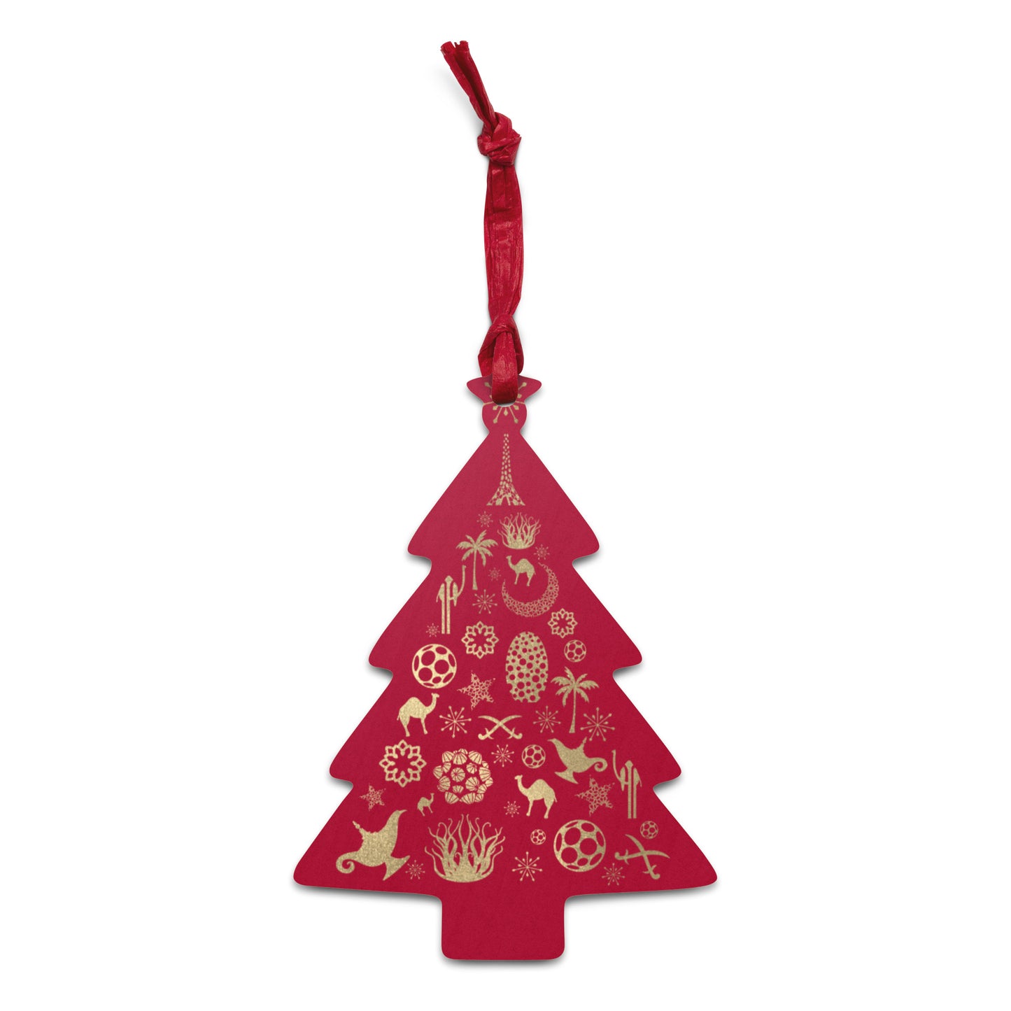Wooden Holiday Ornaments - KAUST Christmas Tree