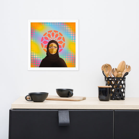 Framed poster - Hijabi Pop Art Collection - Batoola Girl