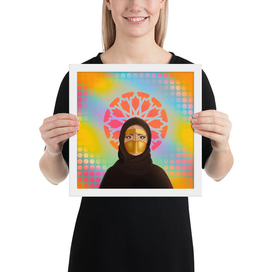 Framed poster - Hijabi Pop Art Collection - Batoola Girl