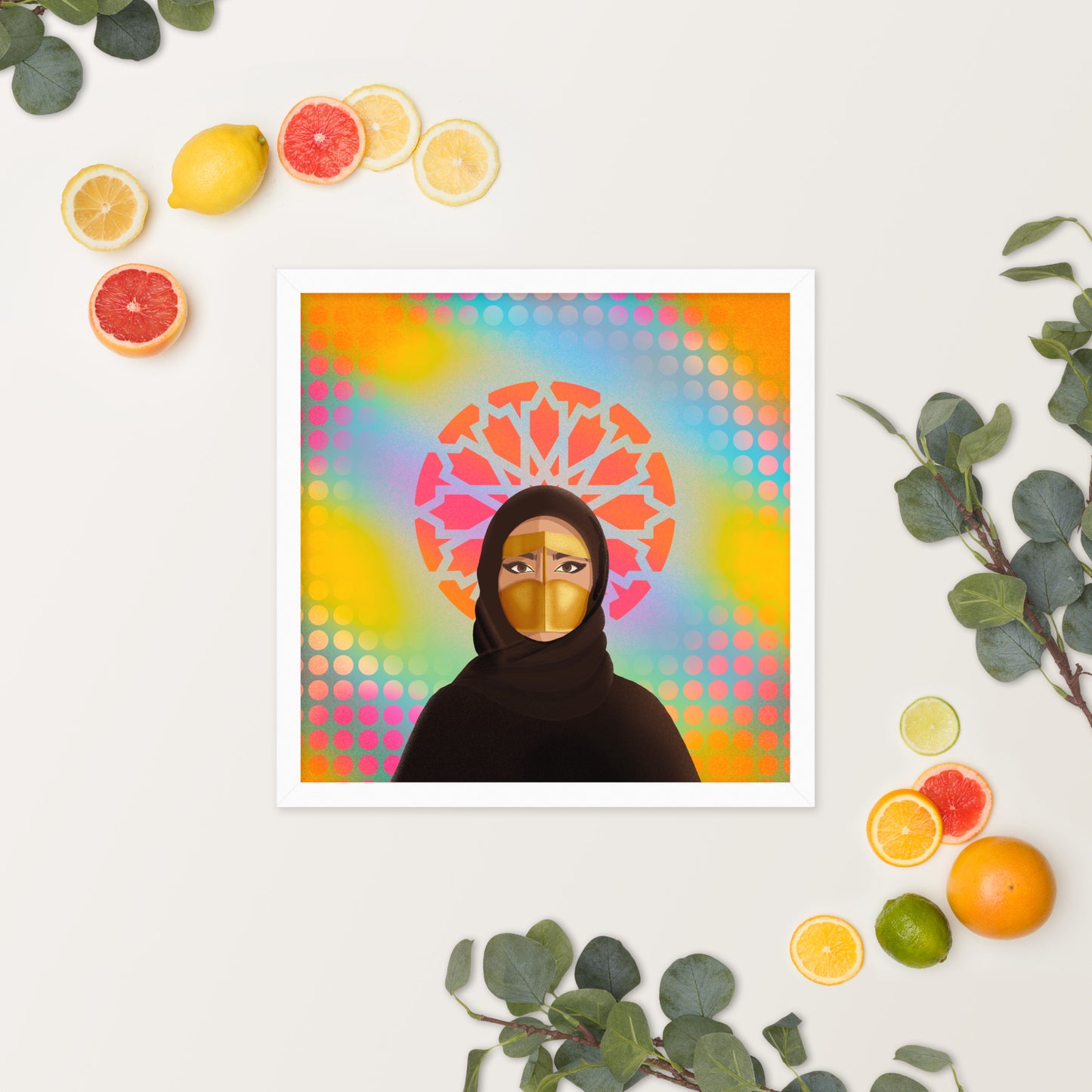 Framed poster - Hijabi Pop Art Collection - Batoola Girl