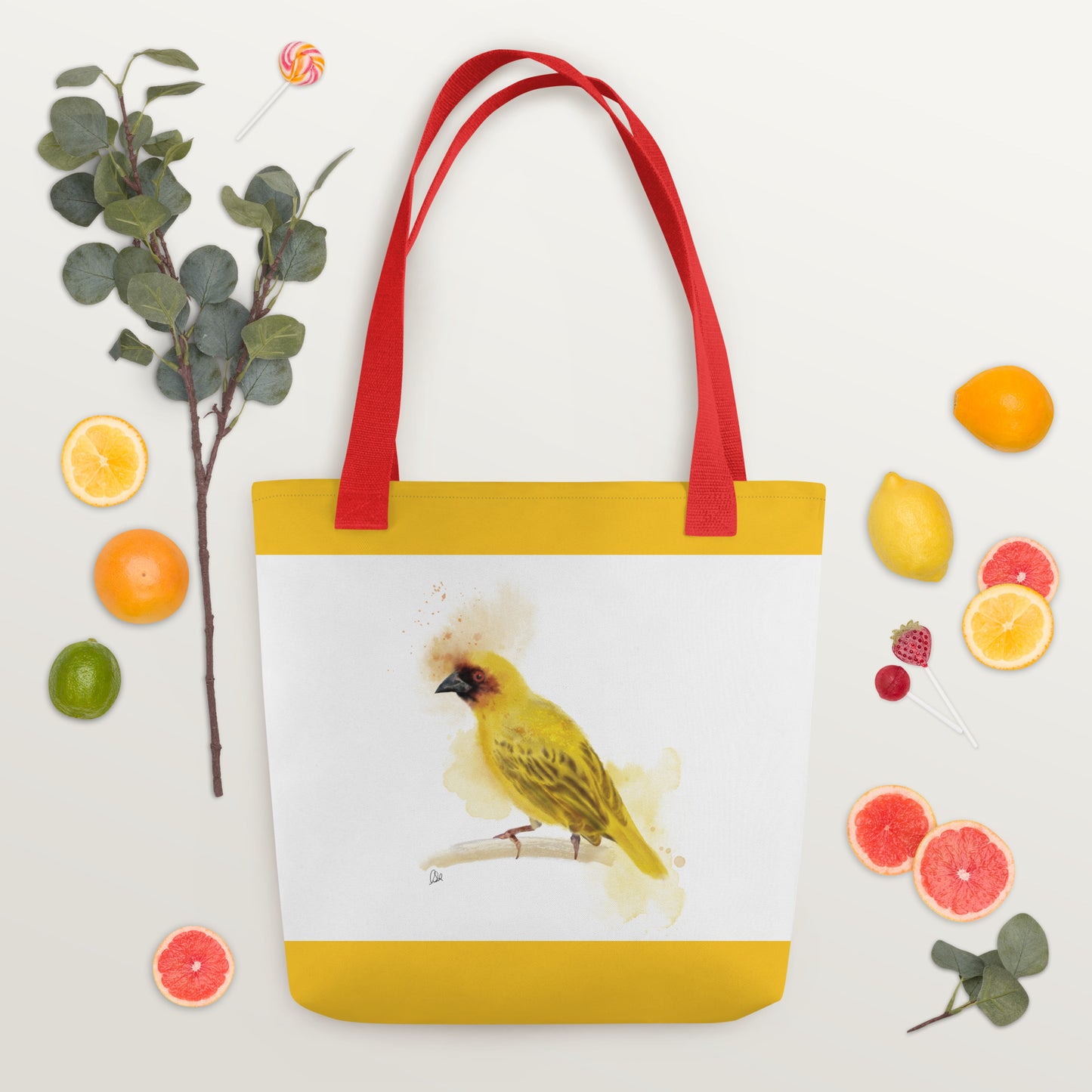 Tote bag - Ruppells Weaver Bird Watercolor