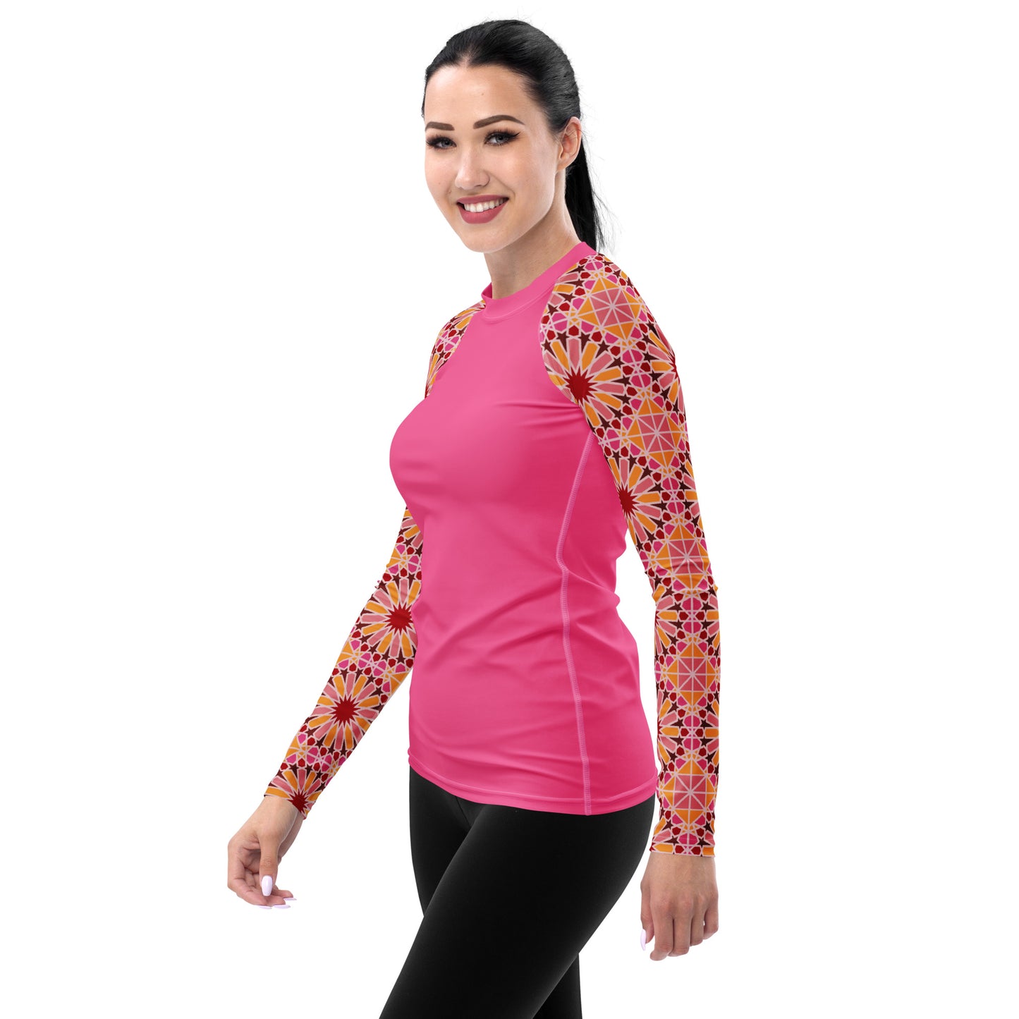 Women's Rash Guard - Geometric Candy