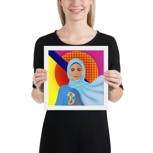 Framed poster - Hijabi Pop Art collection - La Vie en Rose