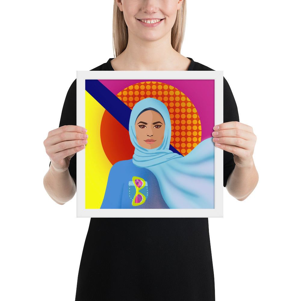 Framed poster - Hijabi Pop Art collection - La Vie en Rose