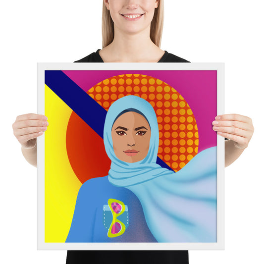 Framed poster - Hijabi Pop Art collection - La Vie en Rose