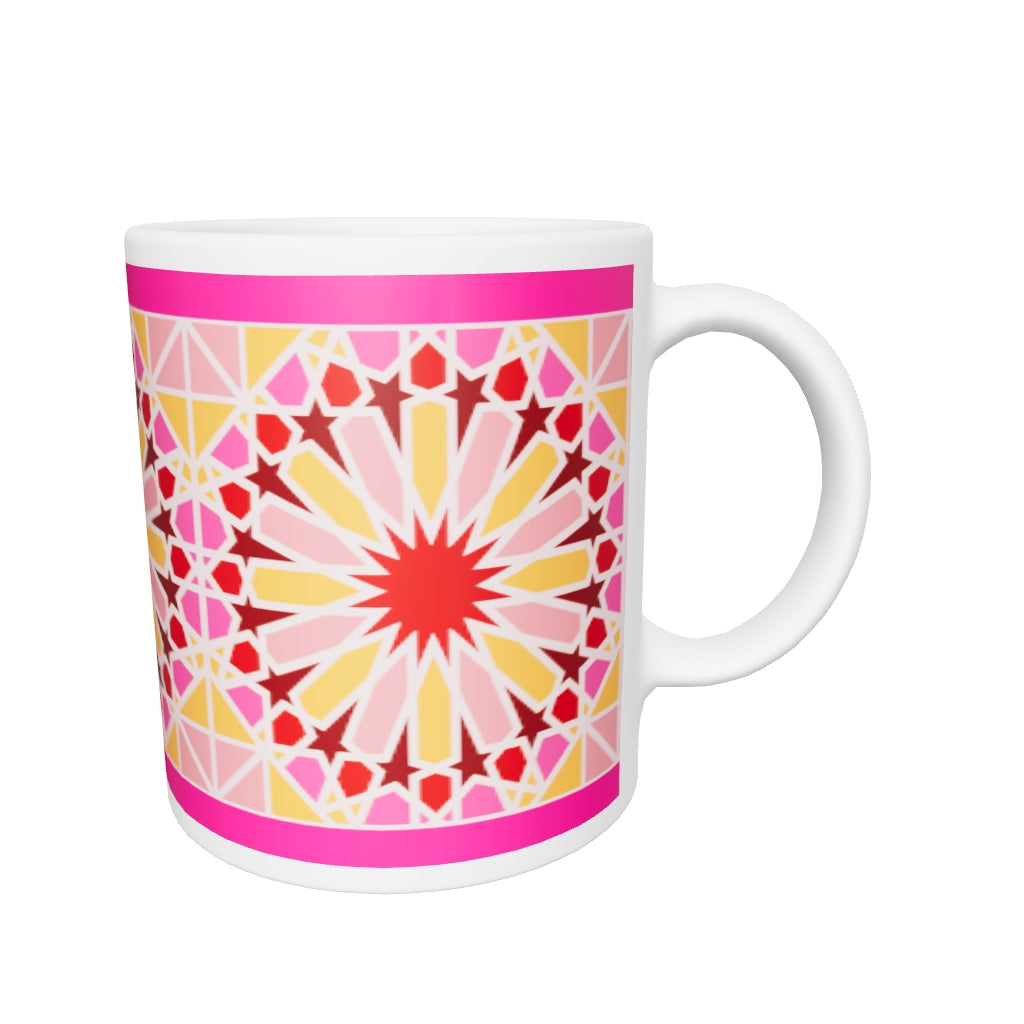White glossy mug - Geometric Candy 