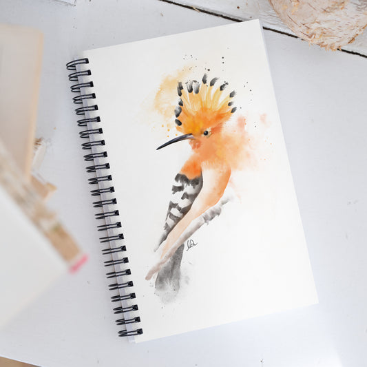 Spiral notebook - Hoopoe Bird Watercolor