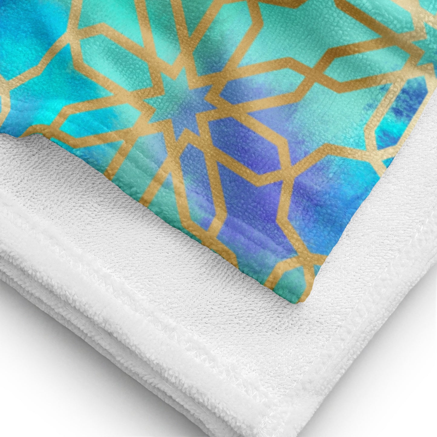 Towel - Arabian Geometry in Red Sea Watercolors